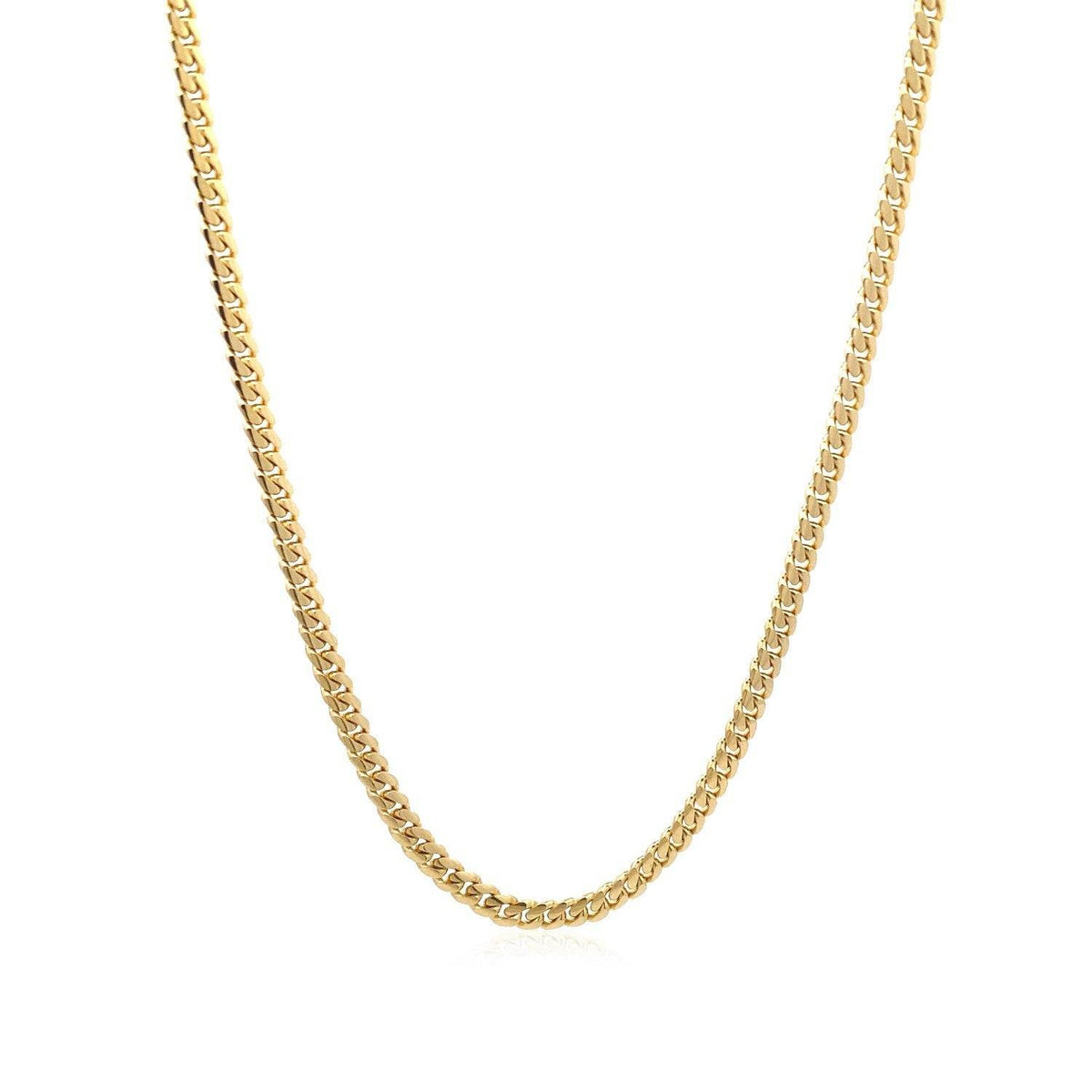 10k Yellow Gold Classic Solid Miami Cuban Chain (3.20 mm) - Sable Gold