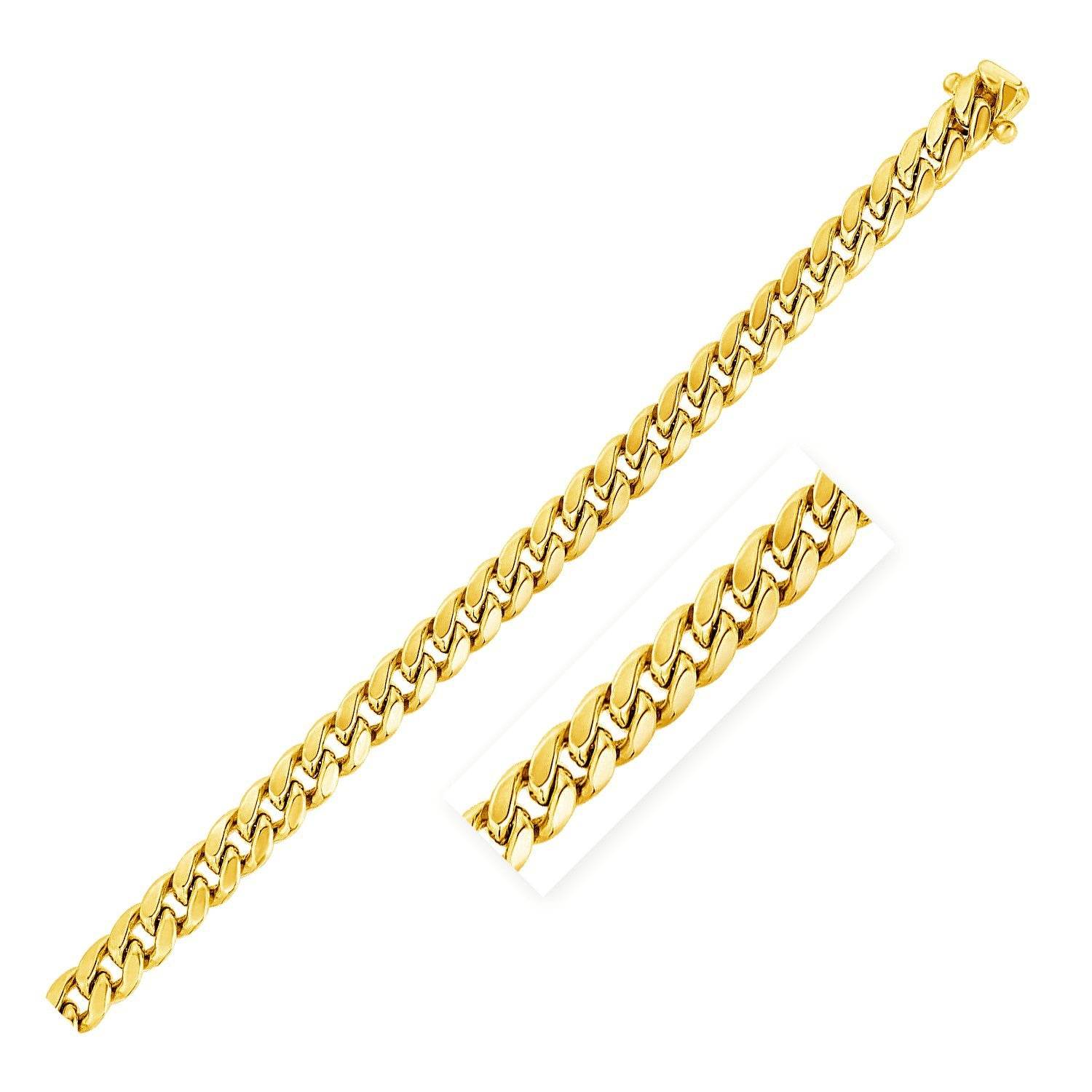 14k Yellow Gold Semi Solid Miami Cuban Chain (5.00 mm) - Sable Gold