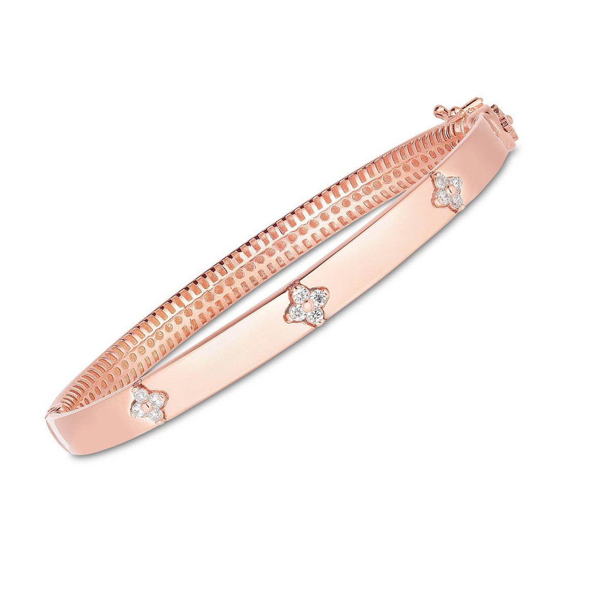 14k Rose Gold Trilogy Diamond Bangle (5.40 mm) - Sable Gold