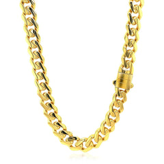 14k Yellow Gold Polished Miami Cuban Chain Necklace - Sable Gold