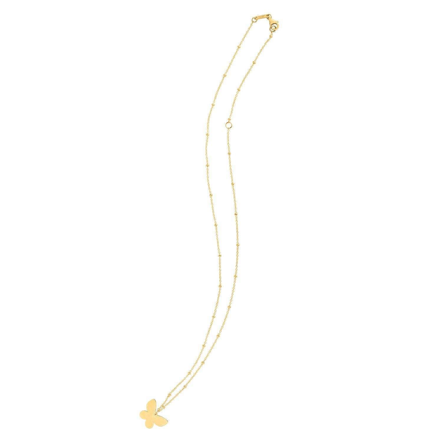 14k Yellow Gold Ppillon Butterfly Necklace - Sable Gold