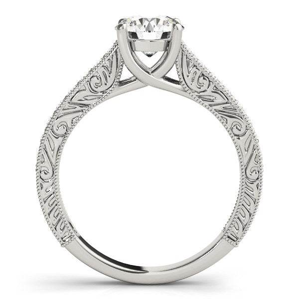 14k White Gold Trellis Antique Style Diamond Engagement Ring (1 1/4 cttw) - Sable Gold