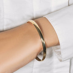 10k Yellow Gold Dome Style Shiny Bangle (3.30 mm) - Sable Gold