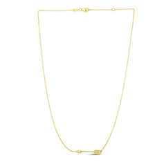 14k Yellow Gold Chain Necklace with Horizontal Arrow Pendant - Sable Gold