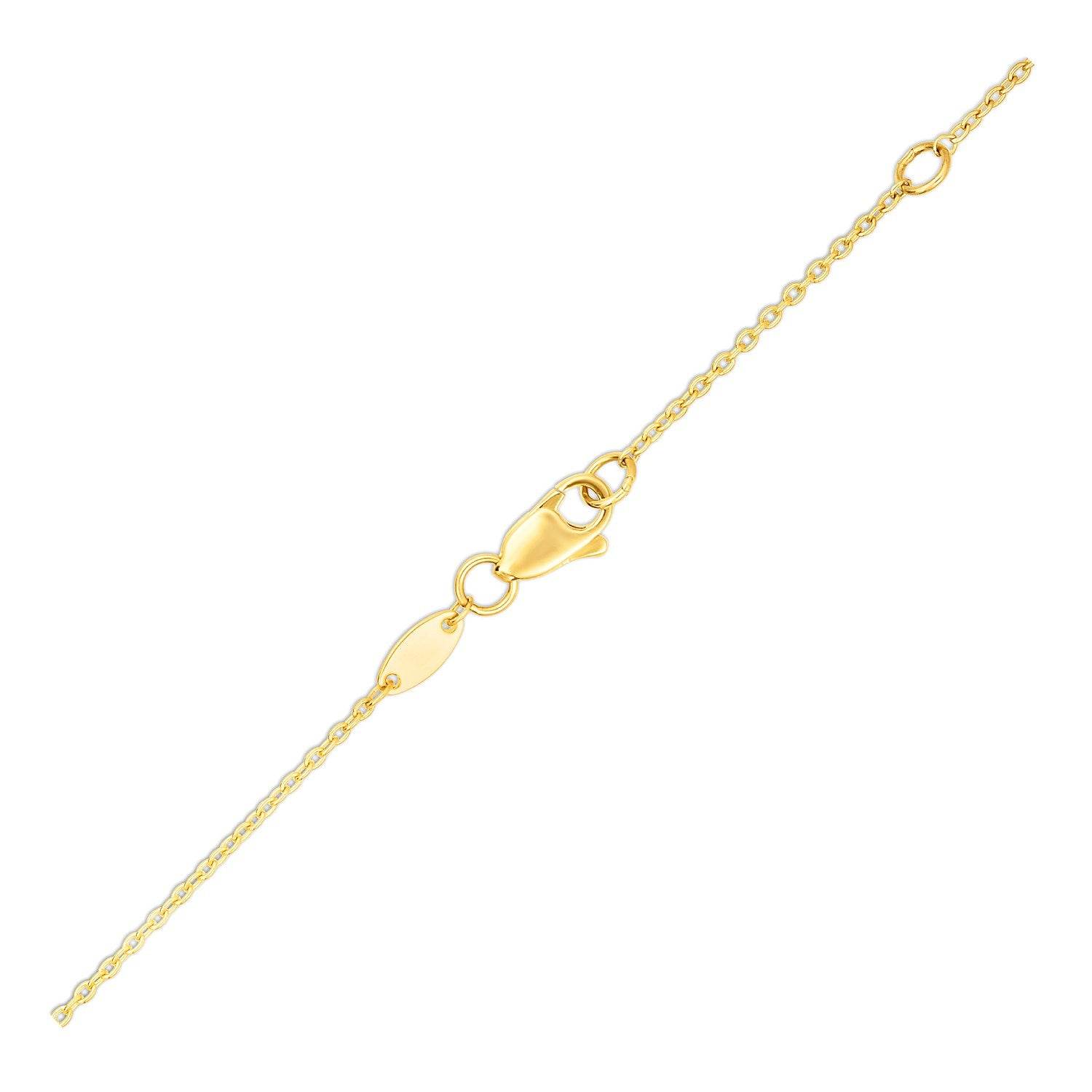 14k Yellow Gold Chain Necklace with Horizontal Arrow Pendant - Sable Gold