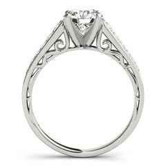 14k White Gold Cathedral Design Diamond Engagement Ring (1 1/4 cttw) - Sable Gold