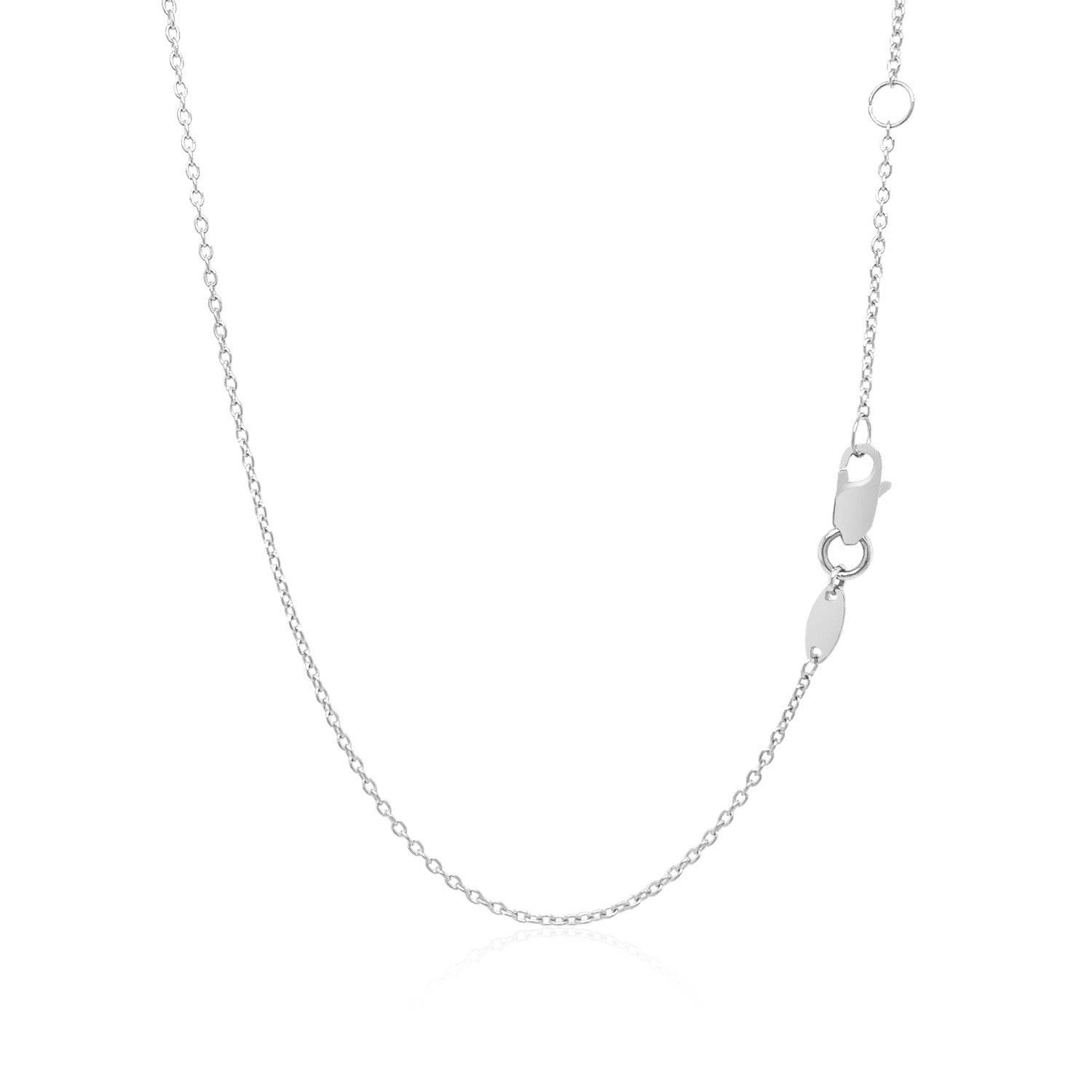 14k White Gold Smooth Flat Horizontal Bar Style Necklace - Sable Gold