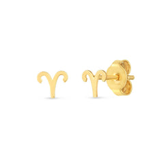 14K Yellow Gold Aries Stud Earrings - Sable Gold