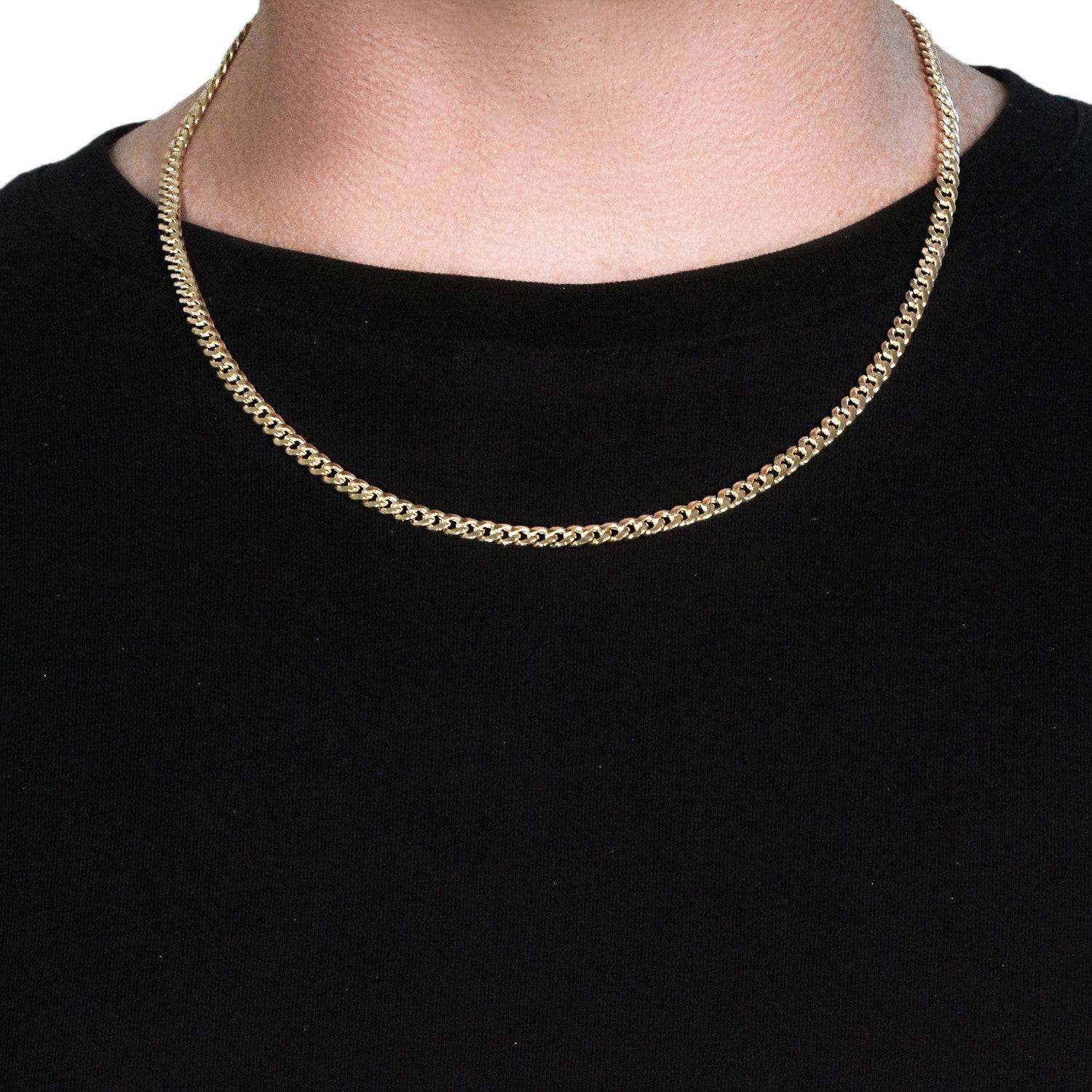 10k Yellow Gold Miami Cuban Semi Solid Chain (4.50 mm) - Sable Gold