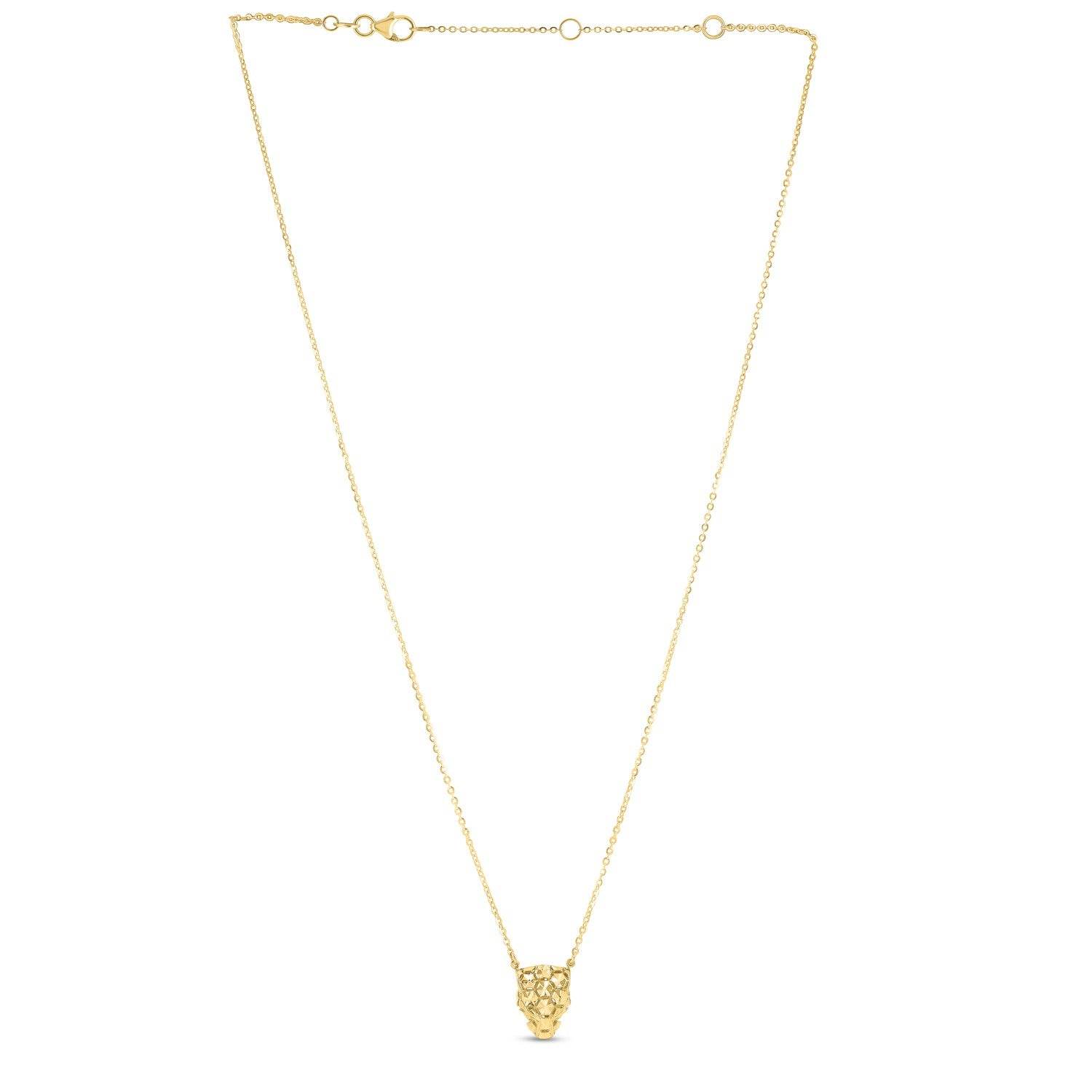 14k Yellow Gold Panther Head Necklace - Sable Gold