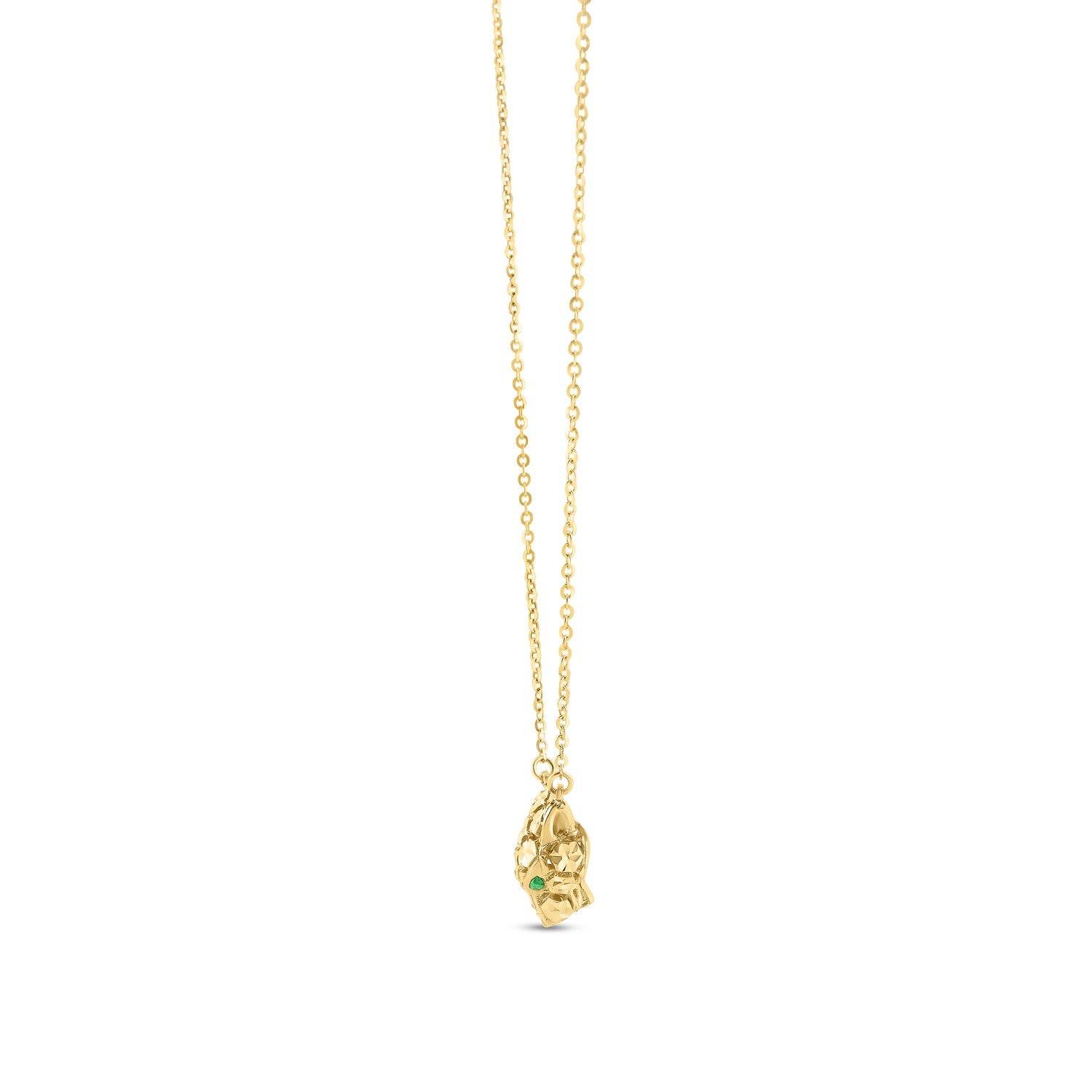 14k Yellow Gold Panther Head Necklace - Sable Gold