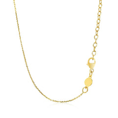 14k Yellow Gold Necklace with Polished Curved Bar Pendant - Sable Gold